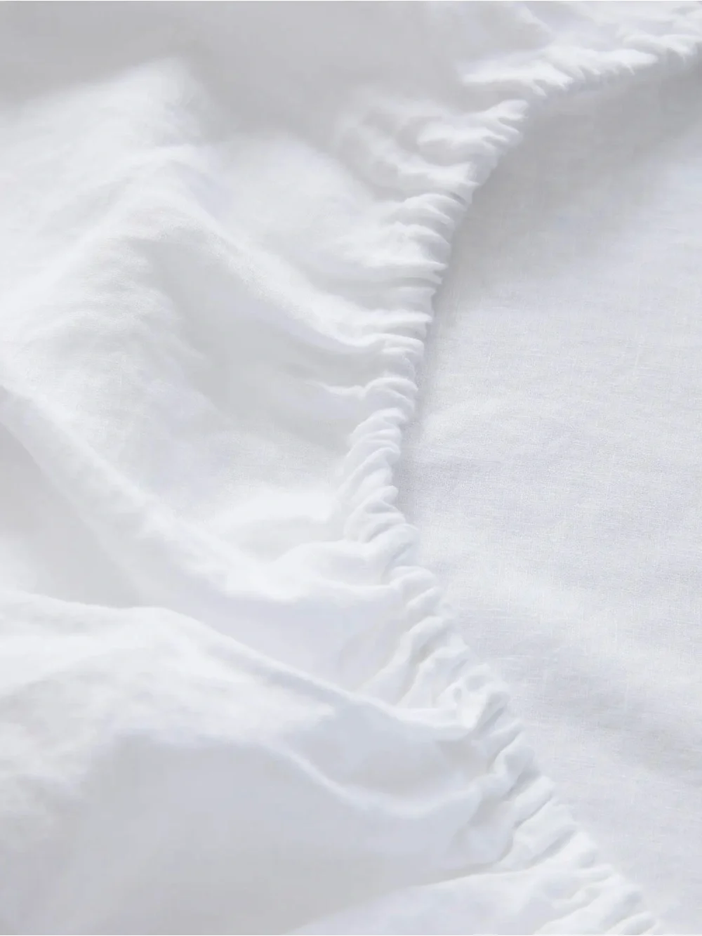 NWT Quince European Linen 5 Piece Sheet Set, Split King (White)